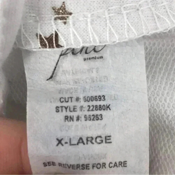 PINC SHIRT GIRLS XL PREMIUM WHITE GOLD SILVER STAR TANK TOP STYLE 22880K - Picture 6 of 13